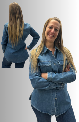 CAMICIA DONNA RAGAZZA JEANS MARCA EMANUELA COSTA ART. EC1006