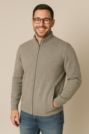 MAGLIONE UOMO SPORTING MARE FULL ZIP TASCHE LANA ART. 400/170ZT