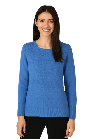 MAGLIONE DONNA RAGAZZA GIROCOLLO LAVORATO SPACCHI MARCA GAIA B ART. 323