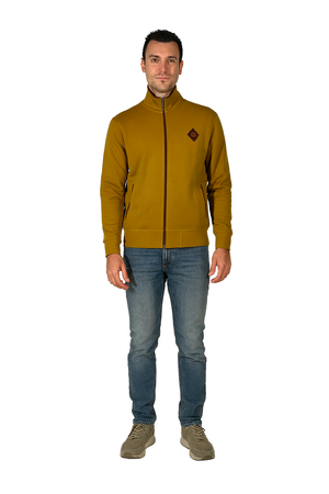 FELPA UOMO RAGAZZO TUTTA ZIP FELPATA TASCHE MARCA IL GRANCHIO ART. 44FGR133