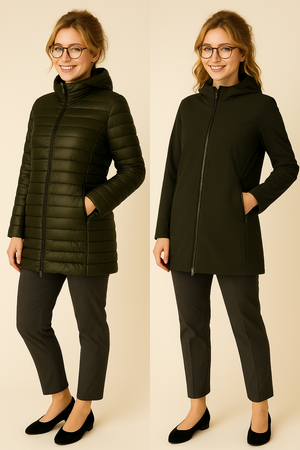 GIACCONE DONNA TALENTI REVERSIBILE IMBOTTITO CAPPUCCIO ZIPTASCHE ART. TB125