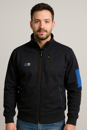 FELPA UOMO RAGAZZO FELPATA TUTTA ZIP TASCHE MARCA IL GRANCHIO ART. 44FGS161