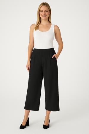 PANTALONI DONNA ELASTICO LARGO TRE QUARTI RIGATO MARCA EMANUELA COSTA ART. 35547-23