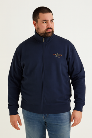 FELPA UOMO RAGAZZO TUTTA ZIP FELPATA TASCHE TAGLIE OVER MARCA IL GRANCHIO ART. GR1030C