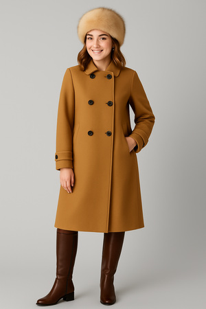 CAPPOTTO DONNA GRIFFAI LUNGO DOPPIO PETTO TASCHE ART. 6073