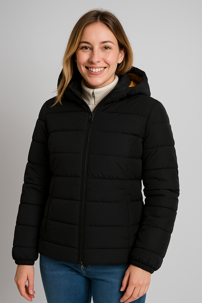 GIUBBETTO DONNA RAGAZZA TRAPUNTATO CAPPUCCIO ZIP TASCHE MARCA IL GRANCHIO ART. YUMA