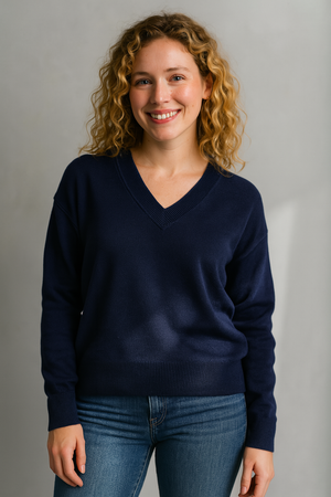 MAGLIONE INVERNALE DONNA SCOLLO A V SPACCHI ART. 3019 MARCA GRIFFAI