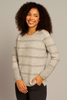 MAGLIONE DONNA GAIA B GIROCOLLO RIGHE  LUREX MICRO PAILLETTES ART. 315