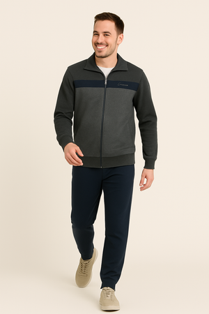 TUTA UOMO RAGAZZO FELPATA PANTALONE FELPA ZIP MARCA CAMPAGNOLO ART. 8Q77476