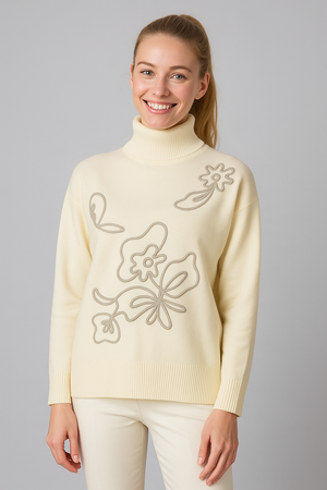 MAGLIONE DONNA RAGAZZA DOCEVITA RICAMO MARCA RIVA TRICOT ART. B115460
