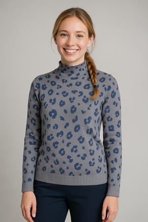MAGLIONE DONNA RAGAZZA LUPETTO FANTASIA MARCA GAIA B. ART. 302