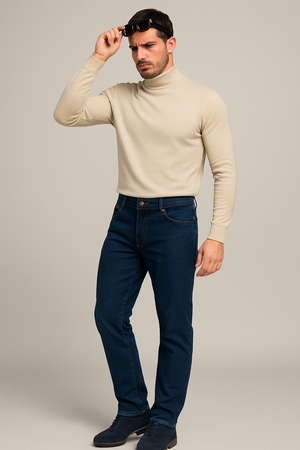 JEANS UOMO WAMPUM ZIP BOTTONE TASCHE TASCHINA STRETCH SCURO ART. 11704 1E87 SSW