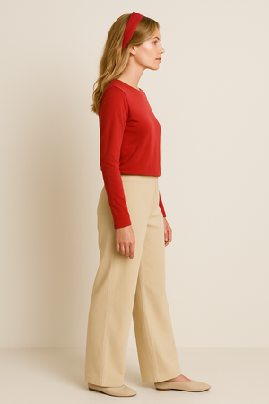 PANTALONI DONNA GRIFFAI VELLUTO ELASTICO BOTTONE CERNIERA PASSANTI ART. 5987