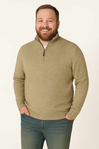 MAGLIONE UOMO BASILE COLLO ALTO MEZZA ZIP ART. BE0229