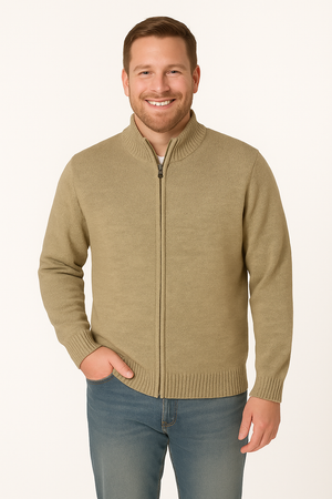 MAGLIONE UOMO BASILE COLLO ALTO FULL ZIP TASCHE ART. BE0230