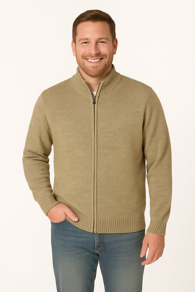 MAGLIONE UOMO BASILE COLLO ALTO FULL ZIP TASCHE ART. BE0230