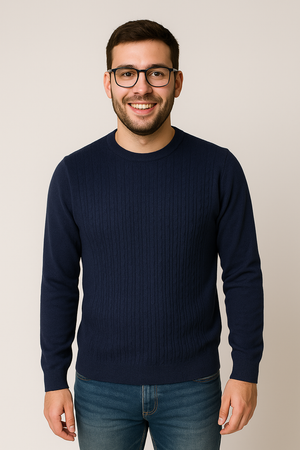 MAGLIONE UOMO RAGAZZO GIROCOLLO TRECCE MARCA SPORTING MARE ART. 2620/80