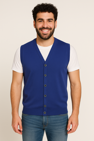 GILET UOMO RAGAZZO MISTO LANA BOTTONI MARCA SPORTING MARE ART. 120/161B