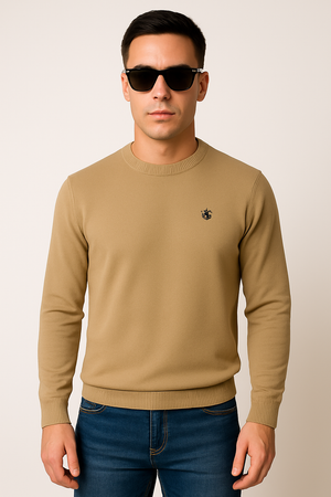 MAGLIONE UOMO BEVERLY HILLS POLO CLUB PARICOLLO POLSINI COTONE LOGO ART. M43440