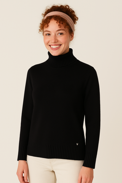 MAGLIONE DONNA RIVA TRICOT DOLCEVITA LANA ART. B315625A