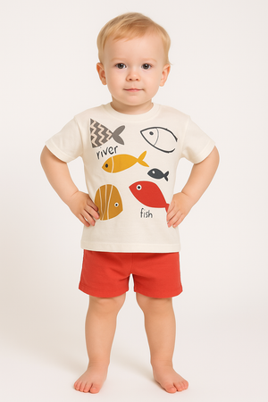 COMPLETO BAMBINO  COTONE ESTIVO LOSAN ART. LBBAP0602-25002