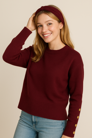 MAGLIONE DONNA GRIFFAI GIROCOLLO BOTTONI ART. 5674