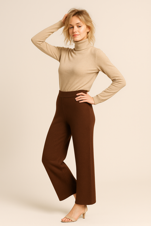 PANTALONE DONNA GRIFFAI MAGLIA ELASTICO PALAZZO ART. 5578