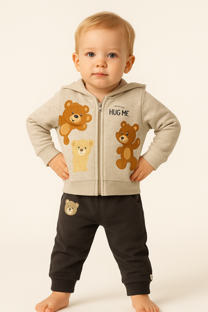 COMPLETO BIMBO FELPA PANTALONE FELPATO MARCA LOSAN ART. LBBAP0601 24003