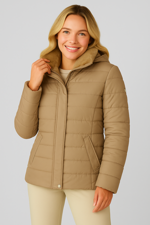 GIACCONE DONNA VIRGINIA BLU TRAPUNTATO ZIP BOTTONI TASCHE ART. PRIMAVERA-11-C