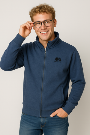 MAGLIONE UOMO AVIREX FULL ZIP TASCHE FELPATO ART. AX0677