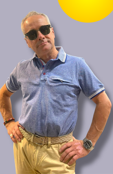 POLO UOMO BASILE MANICA CORTA TASCHINO COTONE BE0198 – Abba MODA