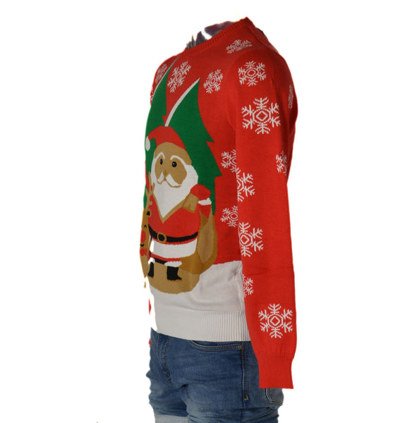 MAGLIONE UOMO DONNA GIROCOLLO NATALE RENNA BABBO NATALE MARCA JULE ART.ORG5