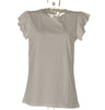 T-SHIRT DONNA COTONE ALETTA GIROCOLLO STAMPA MARCA FRABO ART.WJ0718
