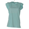 T-SHIRT DONNA COTONE ALETTA GIROCOLLO STAMPA MARCA FRABO ART.WJ0718