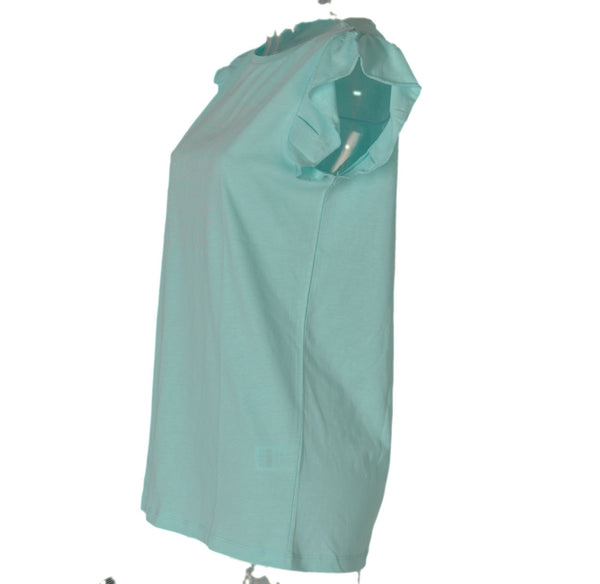 T-SHIRT DONNA COTONE ALETTA GIROCOLLO STAMPA MARCA FRABO ART.WJ0718