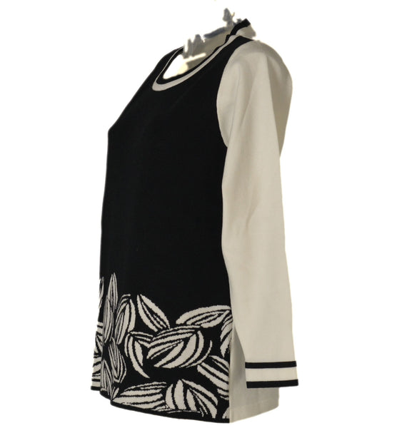 MAGLIONE DONNA GIROCOLLO RIGHE FANTASIA MARCA DONNA AMICA ART.8115