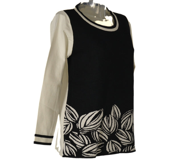 MAGLIONE DONNA GIROCOLLO RIGHE FANTASIA MARCA DONNA AMICA ART.8115