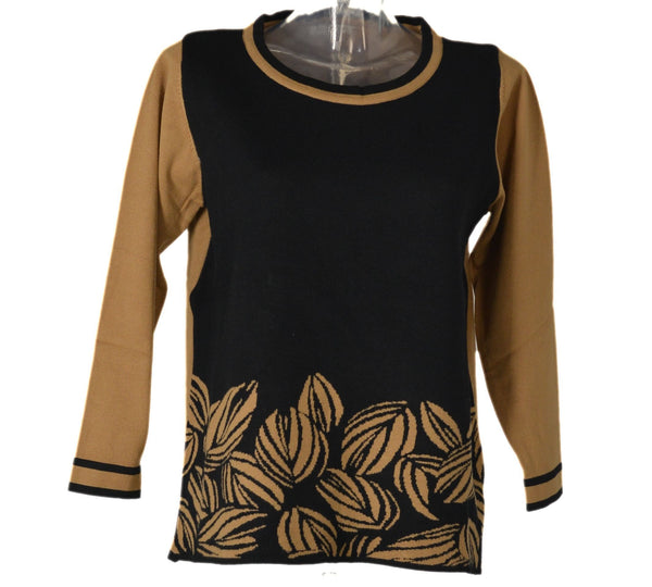 MAGLIONE DONNA GIROCOLLO RIGHE FANTASIA MARCA DONNA AMICA ART.8115