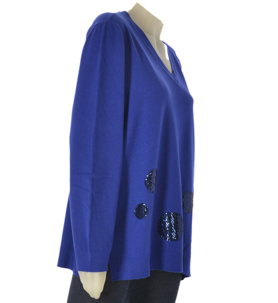 MAGLIONE DONNA RAGAZZA CURVY SCOLLO A V VISCOSA MARCA DOLCEMENTE ART.23