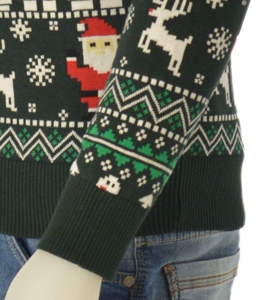 MAGLIONE UOMO COTONE GIROCOLLO POLSINI FASCIA NATALIZIO MARCA JULE ART.220RGA15