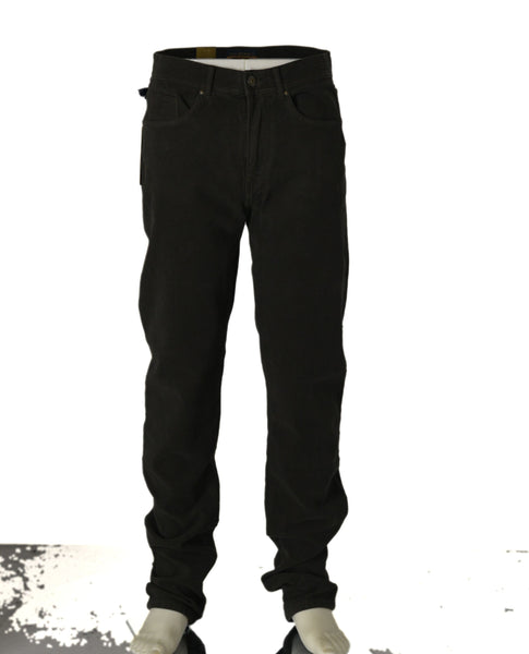 PANTALONE UOMO RAGAZZO REGULAR FUSTAGNO TASCHE BOTTONE ZIP MARCA