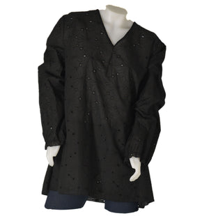 CASACCA DONNA CONFORMATA COTONE SCOLLO MANICA LUNGA MACRAME' MARCA DOLCEMENTE ART. 6030B