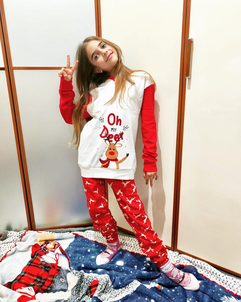 PIGIAMA BAMBINA TERMO COTONE NATALE CHRISTMAS NOTTINGHAM ART.39704B