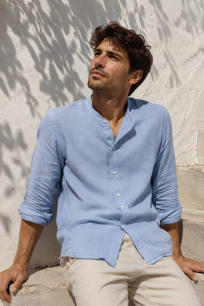 CAMICIA UOMO X-CAPE COREANA MANICA LUNGA SLIM FIT LINO ART. MYAKE