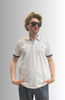 POLO UOMO PIQUET MANICA CORTA BORDI IN CONTRASTO SPACCHETTI CLOSE UP ART. CLP092