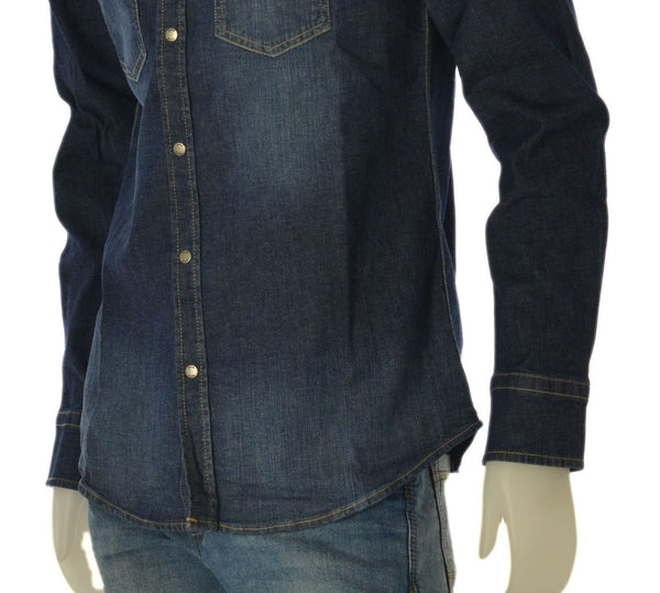 CAMICIA UOMO RAGAZZO JEANS TASCHE BOTTONI MARCA GAS ART. KANT09MDA7302