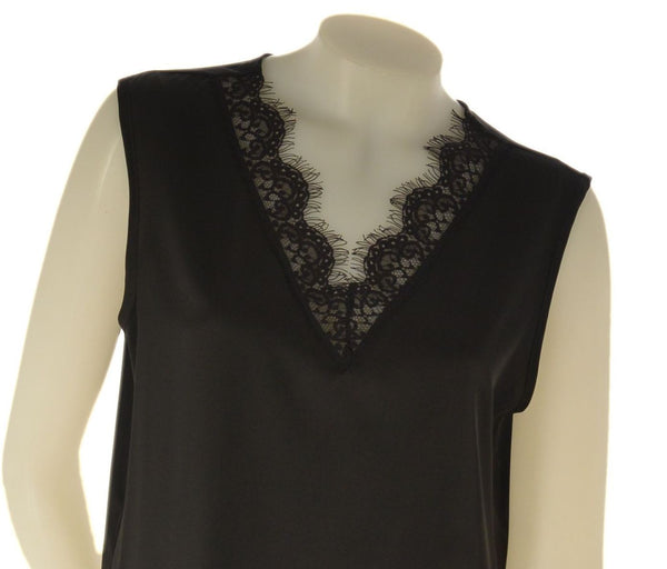 CANOTTA DONNA SCOLLO A V ELEGANTE PIZZO  LAURA BIAGIOTTI ART. LB25P1314