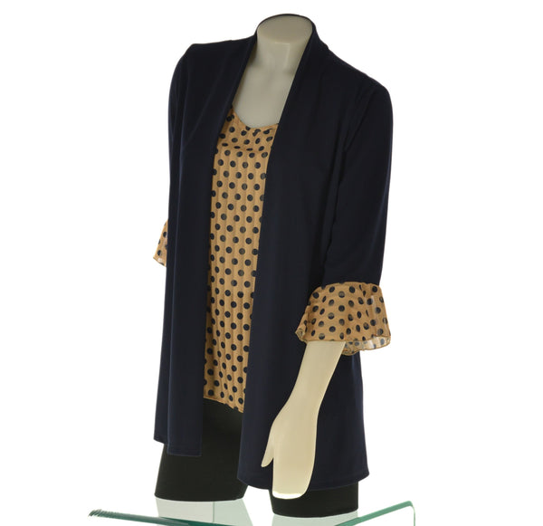 TWINSET DONNA CARDIGAN MANICA 3/4 A FANTASIA ELEGANTE  JENNIFER CLOSE ART.1903