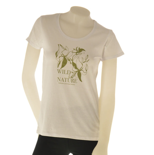 T-SHIRT DONNA STAMPA REGULAR COTONE PURO MANICA CORTE  LOSAN ART. LWMAPO105-25022
