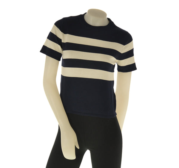 T-SHIRT  FANTASIA A RIGHE MANICA CORTA ELASTICA MORBIDA TIPPOSI ART. 10058999